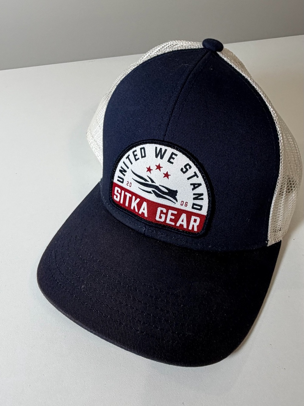 Sitka Gear United We Stand USA Men's Navy and White Logo Trucker Hat